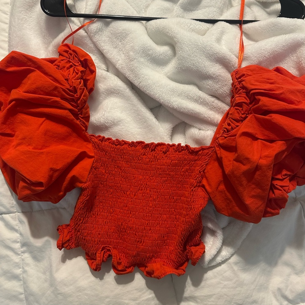 Red Zara Crop Top